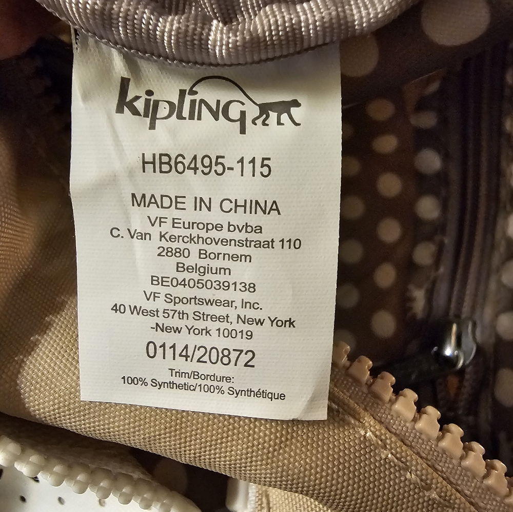 Kipling White and Beige Perforated Crossbody Bag - Picture 11 of 11
